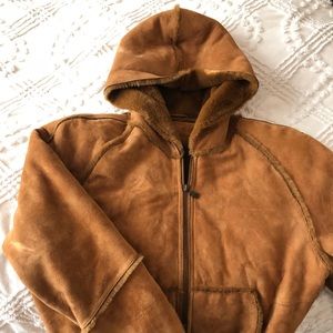 UGG Chesnut Suede Fur Lined Jacket / Bomber